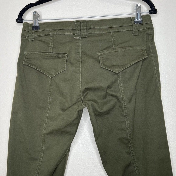 Vintage Baby Phat Y2K Bratz Olive Army Green Low Rise Cargo Ankle Zip Pants Sz 7 - Picture 7 of 12